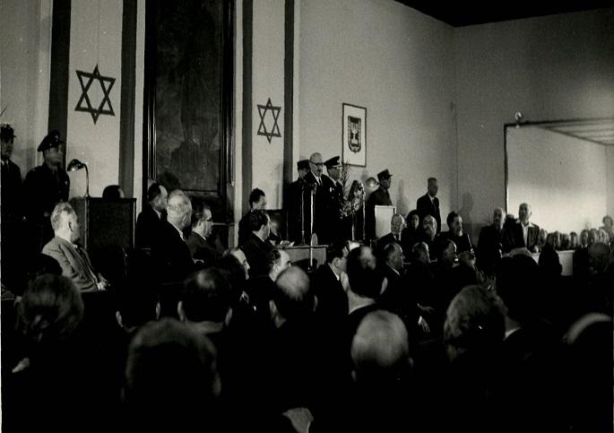Chaim Weizmann inaugurated as the 1st President of the State of Israel