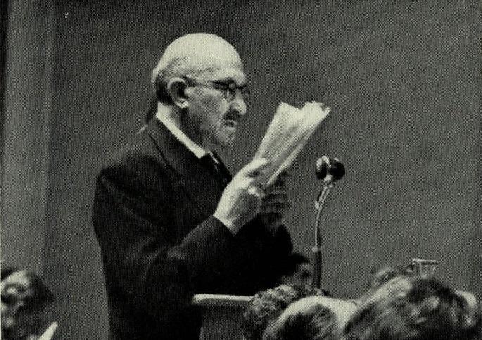 Chaim Weizmann speaks at the 22nd Zionist Congress that took place after WW2